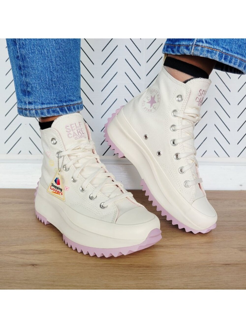 ⭐Rare Converse Run Star Hike Hi 7 Women Shoes Beige Self Care Sneakers A08217C⭐